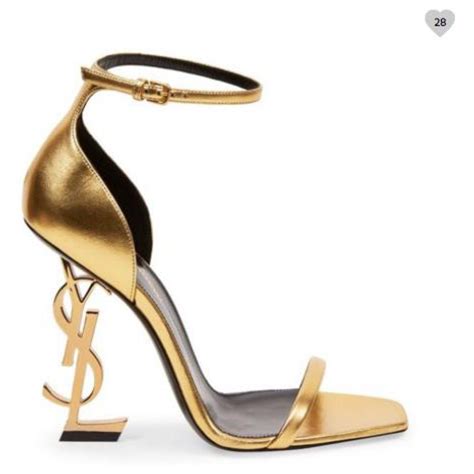 ysl gold plated heels